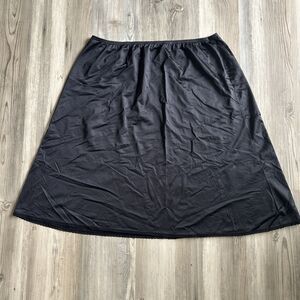 Vintage Made In USA Vanity Fair Black Slip Size X Large
